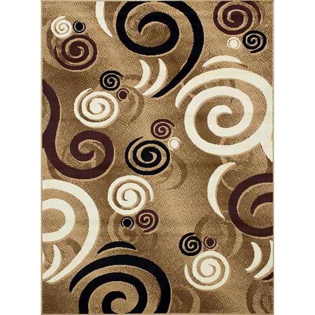 Blitar Brown Black, Brown Cream, & Gray 5' X 7' Area Rug