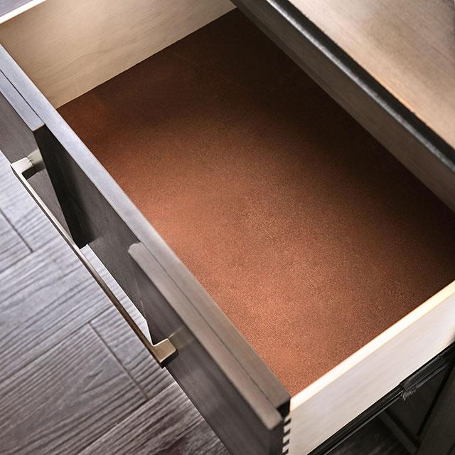 Berenice Espresso Night Stand White, Gray, & Espresso