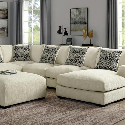 Kaylee U-Sectional w/ Right Chaise + Ottoman image