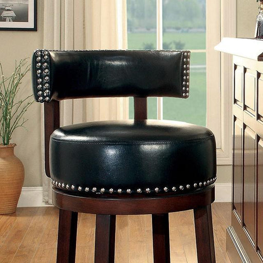 SHIRLEY Dark Oak/Black 24" Bar Stool image