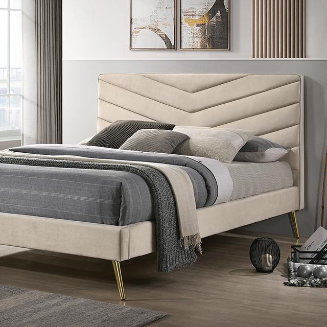 VIVAR Cal.King Bed, Beige image