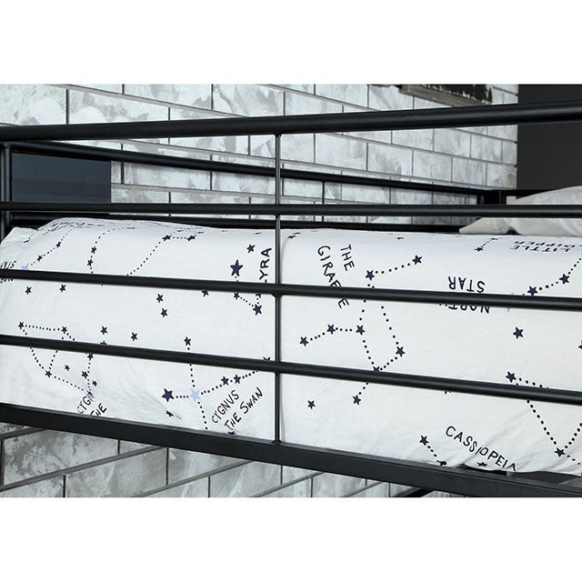 Olga I Antique Black Full/Full Bunk Bed