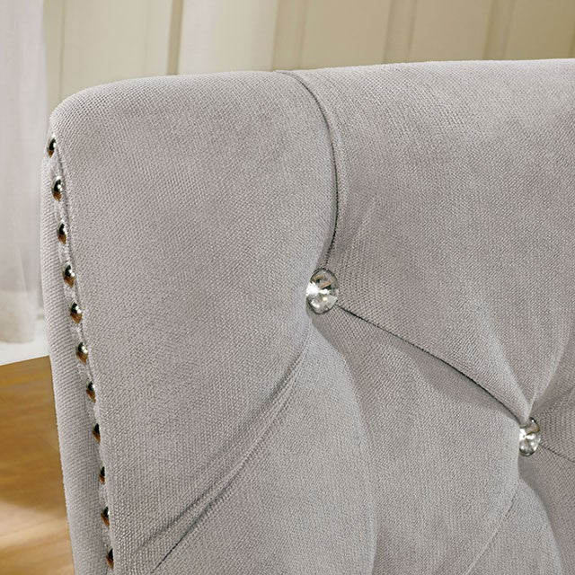 DIOCLES Silver/Light Gray Side Chair (2/CTN)