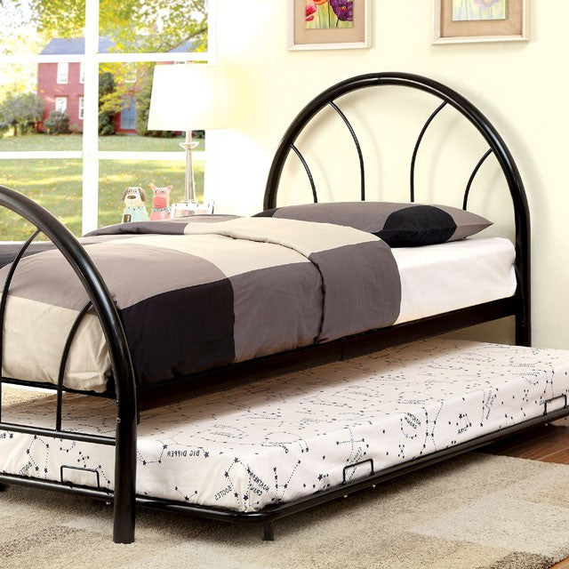 Rainbow Full Bed Black, White, Silver, Black, & Green