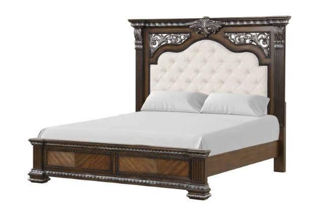 Promenade Bed Dark Brown & White